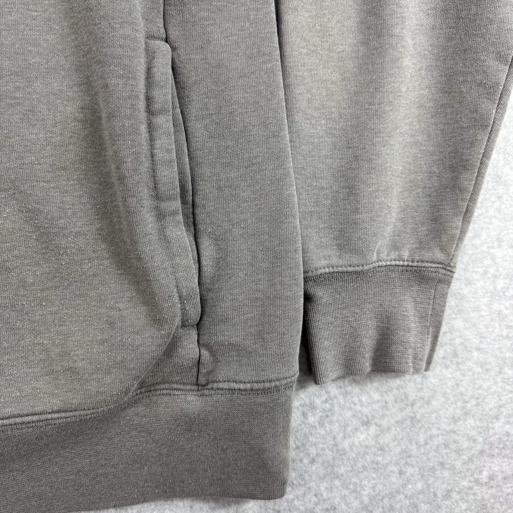 The North Face Hoodie Mens Large Gray Pullover Fleece Sweatshirt‎ Vertical Logo
